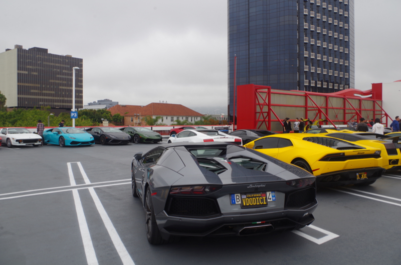 Illustration for article titled Supercars Took Over A Garage To Welcome The $1.9 Million Lamborghini Centenario